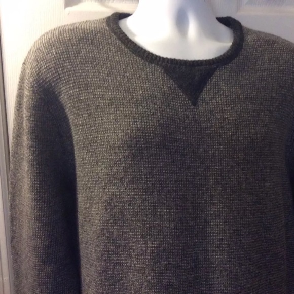 Men’s J.CREW 100% Wool Sweatshirt Sweater Crewneck Gray Pullover Knit Classic - Picture 3 of 10